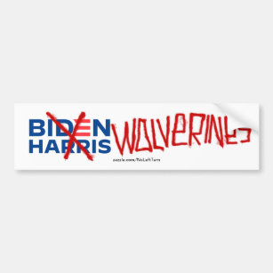 Anti Biden Harris Wolverines Bumper Sticker