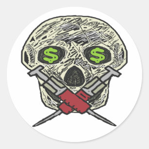 Anti Big Pharma Classic Round Sticker