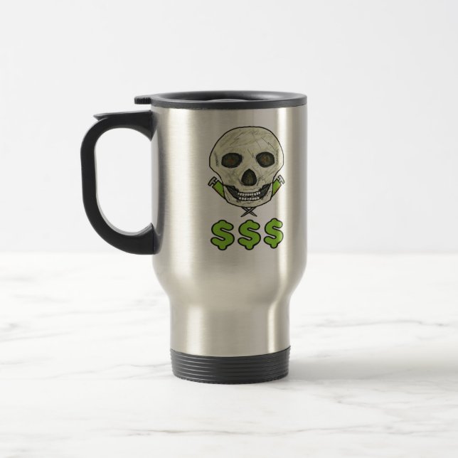 Anti Big Pharma Travel Mug (Left)