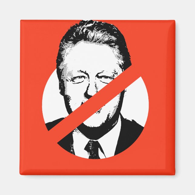 ANTI- BILL CLINTON MAGNET (Front)