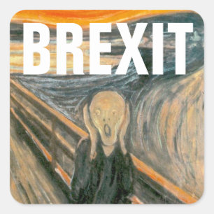 ANTI BREXIT, "The Scream" by Edvard Munch, 1893: Square Sticker