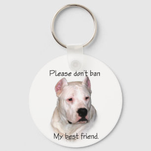 Anti-BSL Dogo Argentino Keychain