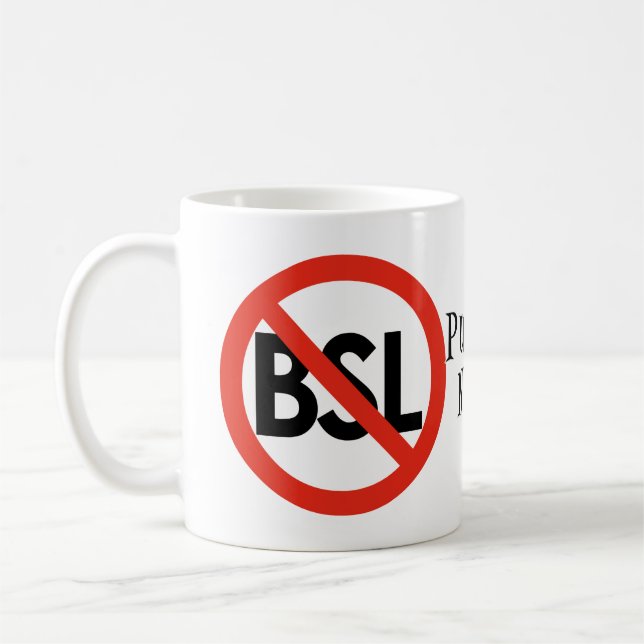 Anti-BSL Punish the Deed, Not the Breed Mug (Left)