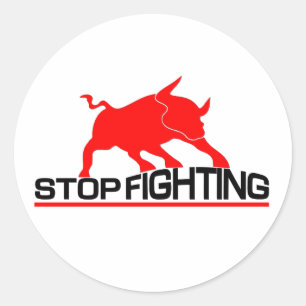 Anti Bullfighting Classic Round Sticker