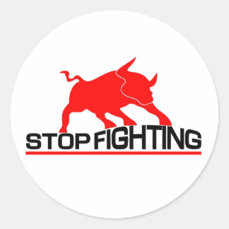 Anti Bullfighting Classic Round Sticker