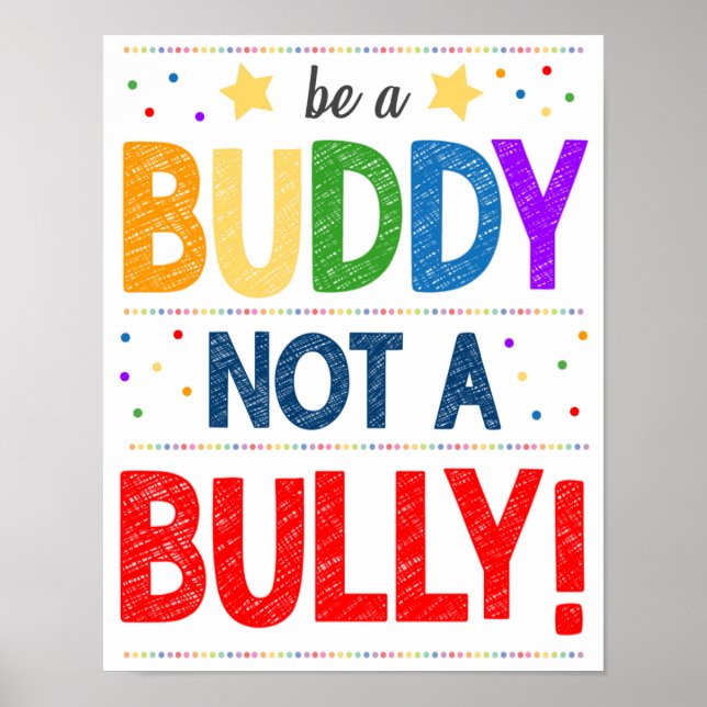 Anti Bully Classroom Poster (Front)