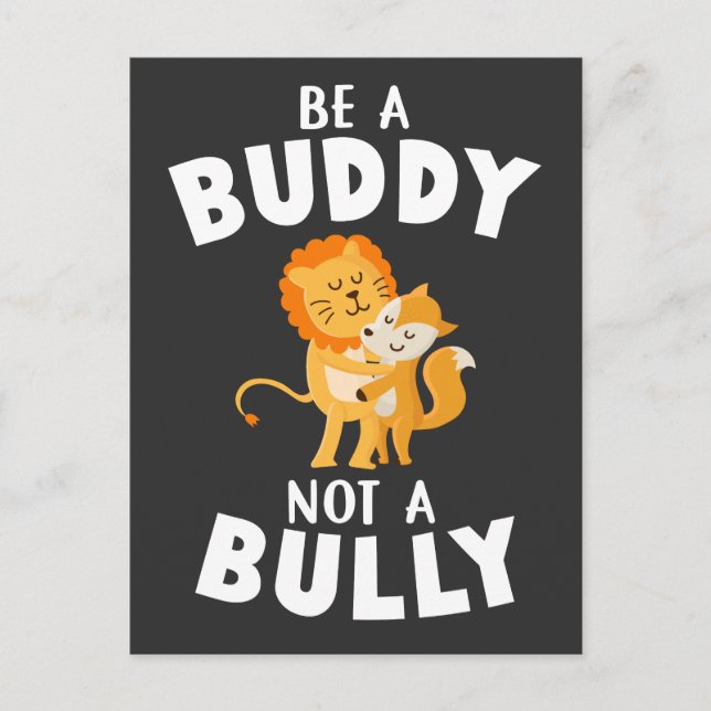 Anti Bullying Awareness Be Kind Buddy Postcard (Front)
