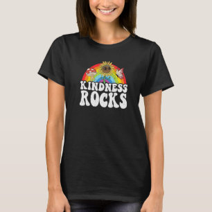 Anti Bullying Hippie Retro Teacher Rainbow Kindnes T-Shirt