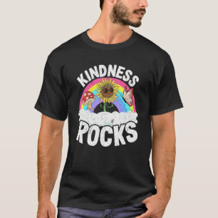 Anti Bullying Hippie Retro Teacher Rainbow Kindnes T-Shirt