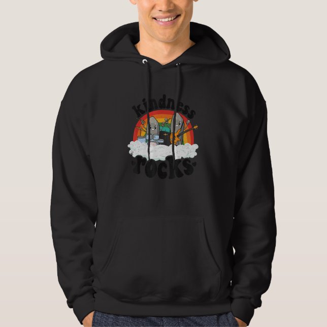 Anti-Bullying Rainbow Hippie Music Teacher Kindnes Hoodie (Front)