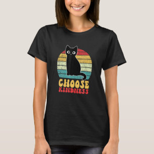 Anti Bullying Rainbow Peace Kind Hippie Cat Choose T-Shirt
