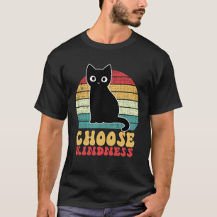 Anti Bullying Rainbow Peace Kind Hippie Cat Choose T-Shirt