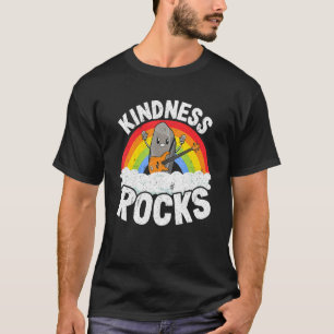 Anti Bullying Rainbow Retro Music Teacher Kindness T-Shirt