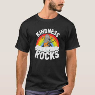 Anti Bullying Rainbow Retro Music Teacher Kindness T-Shirt