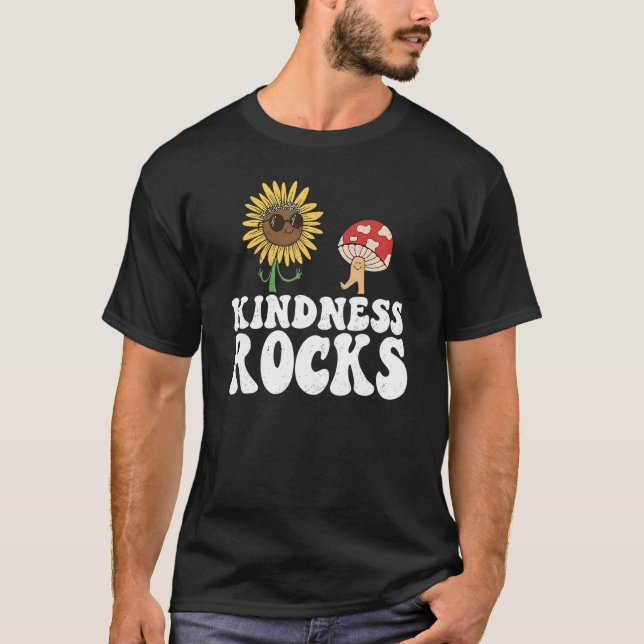 Anti Bullying Sped Teacher Hippie Sunflower Kindne T-Shirt (Front)