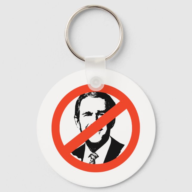 ANTI-BUSH - ANTI-George W Bush Key Ring (Front)