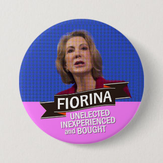 anti-Carly Fiorina for President 7.5 Cm Round Badge