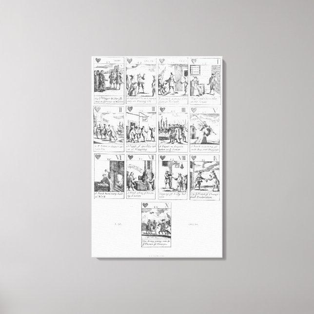 Anti-catholic playing cards commemorating canvas print (Front)