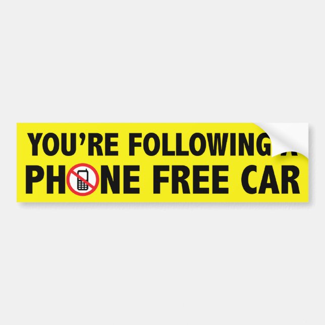 Anti Cell Phone Bumper Sticker (Front)