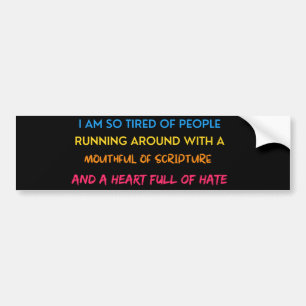 Anti Christian / Anti Religion Bumper Sticker
