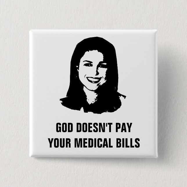 Anti- Christine O'Donnell 15 Cm Square Badge (Front)