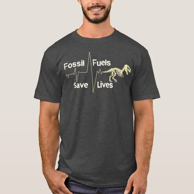 Anti Climate Change T  Anti Socialism Fossil T-Shirt (Front)