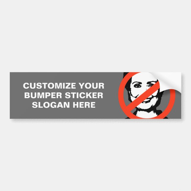 ANTI-CLINTON / ANTI-Hillary Clinton Bumper Sticker (Front)