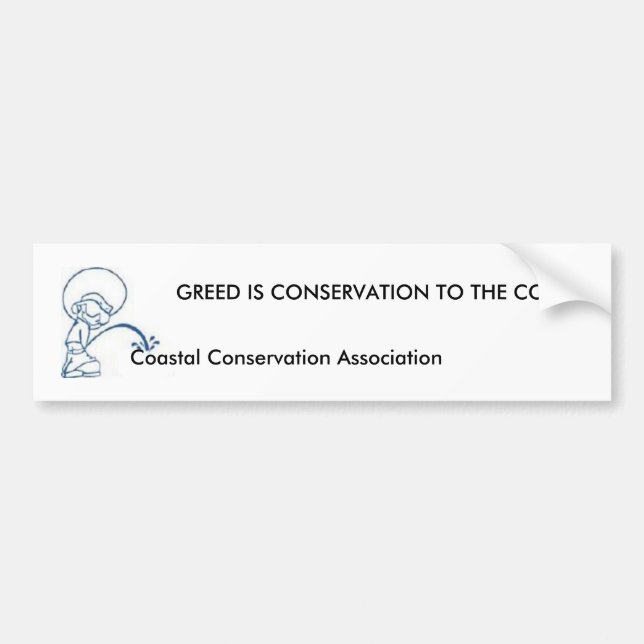 ANTI- Coastal Conservation Association... Bumper Sticker (Front)