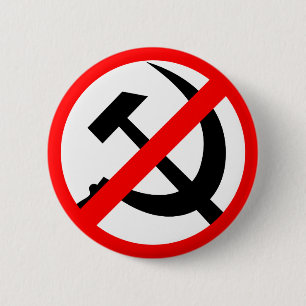 Anti-Communist 6 Cm Round Badge