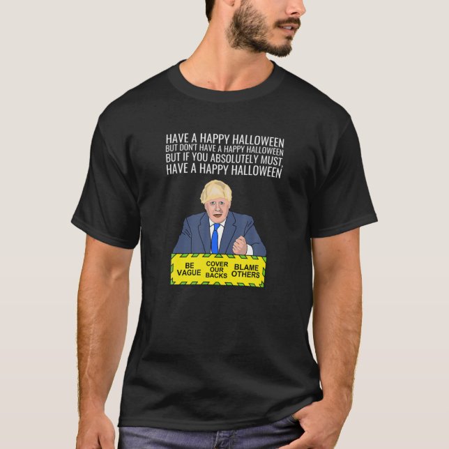 Anti Conservative Confused Boris Johnson Political T-Shirt (Front)