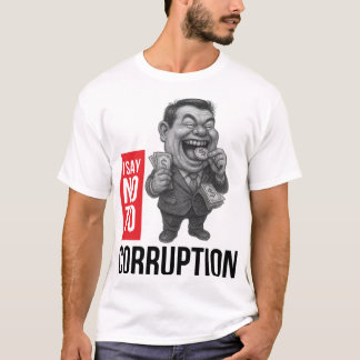 Anti Corruption | Caricature Sketch Art T-Shirt