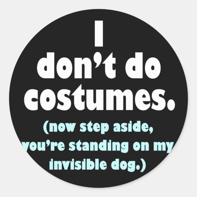 Anti-Costume Halloween Stickers (Front)