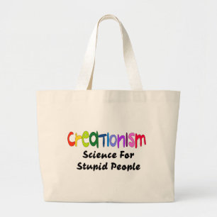 Anti-Creationism Large Tote Bag