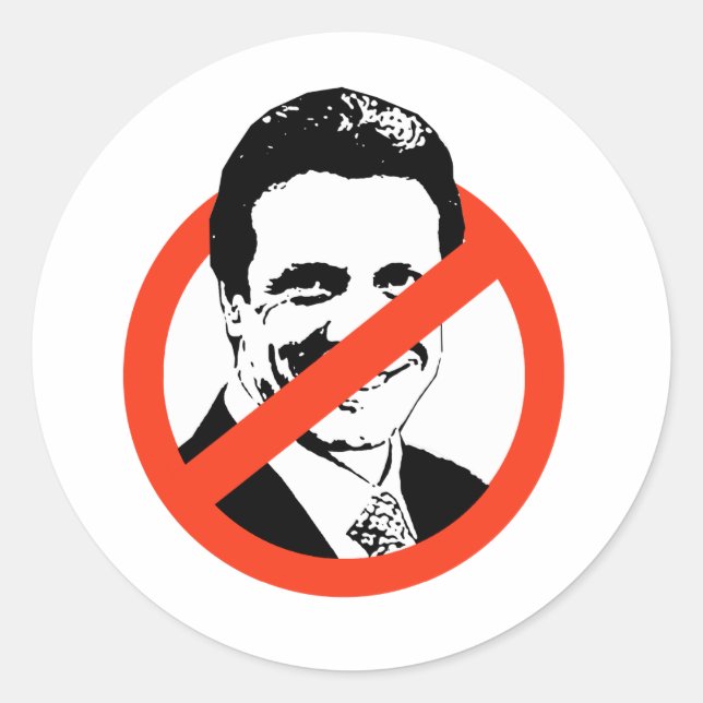 ANTI-CUOMO - CLASSIC ROUND STICKER (Front)
