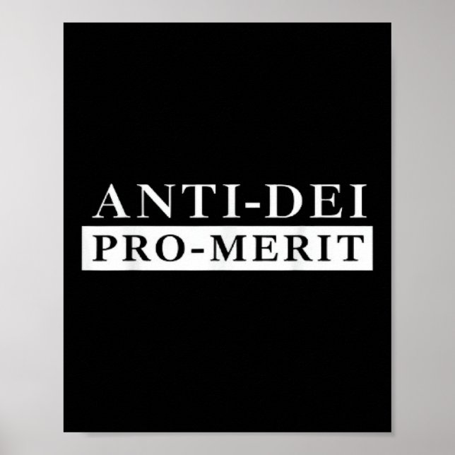 Anti Dei Pro Merit Funny  Poster (Front)