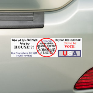 Anti Democrat Alexandria Ocasio-Cortez Bumper Sticker