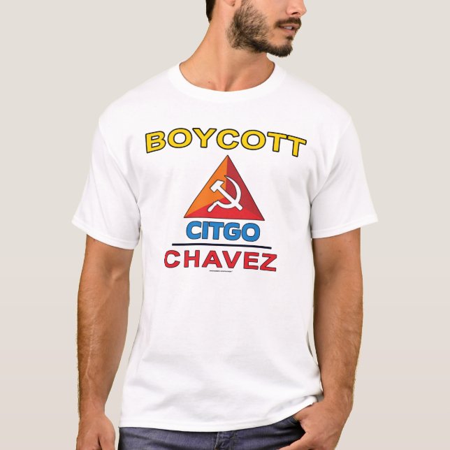 Anti Democrat "Boycott Citgo & Chavez" T-shirt (Front)
