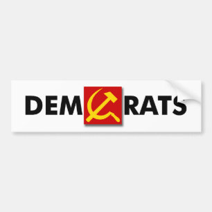Anti Democrat “DemRats” Bumper Sticker