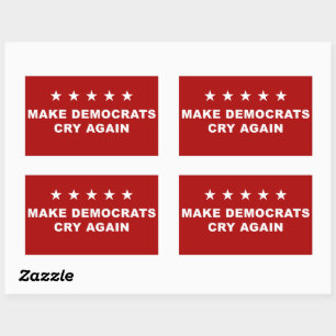 Anti-Democrat Funny Conservative – Make Democrats  Rectangular Sticker