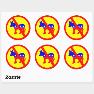 Anti-Democrat popular Classic Round Sticker
