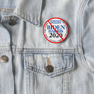 Anti Democratic Biden Harris Edit YEAR 6 Cm Round Badge
