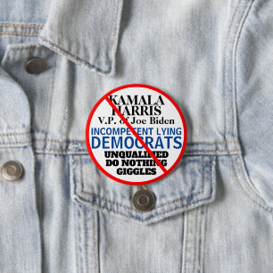 Anti Democratic Party Biden Harris 7.5 Cm Round Badge
