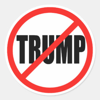 Anti Donald Trump 2016 Round Election Stickers