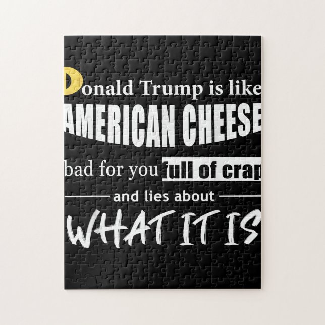 Anti Donald Trump is like American Cheese Women Jigsaw Puzzle (Vertical)