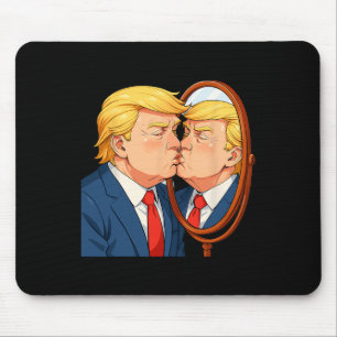 Anti-donald Trump Kissing Mirror - Narcissism Sati Mouse Mat