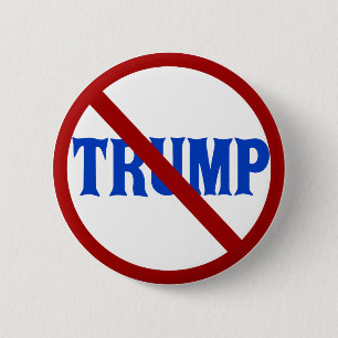 Anti Donald Trump Red Circle X 6 Cm Round Badge