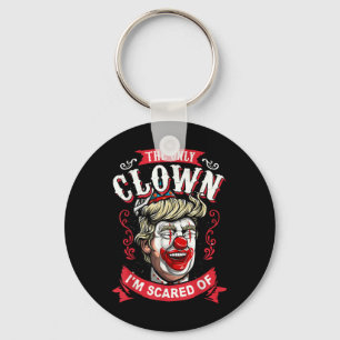 Anti Donald Trump T Shirt Funny Clown Resist Men Key Ring