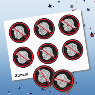 Anti-Donald-Trump Word Cloud Classic Round Sticker
