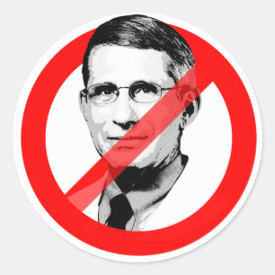 ANTI DR FAUCI CLASSIC ROUND STICKER