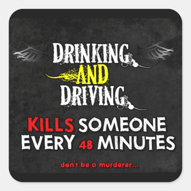 Anti-Drinking & Driving Stickers (Front)